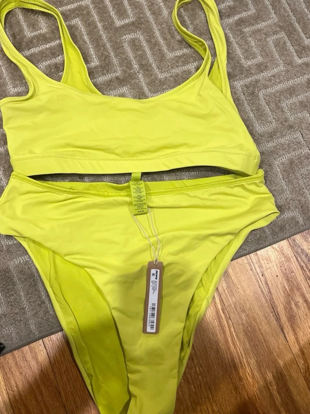 SkiNeon Yellow Two-Piece Bikini Set